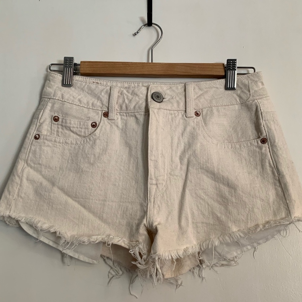 White high waisted Jean shorts